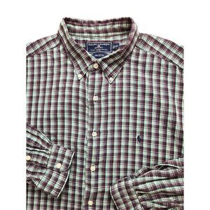 Vtg Ralph Lauren Polo Sport Men 2XL Pony Logo Flannel button up Plaid multicolor
